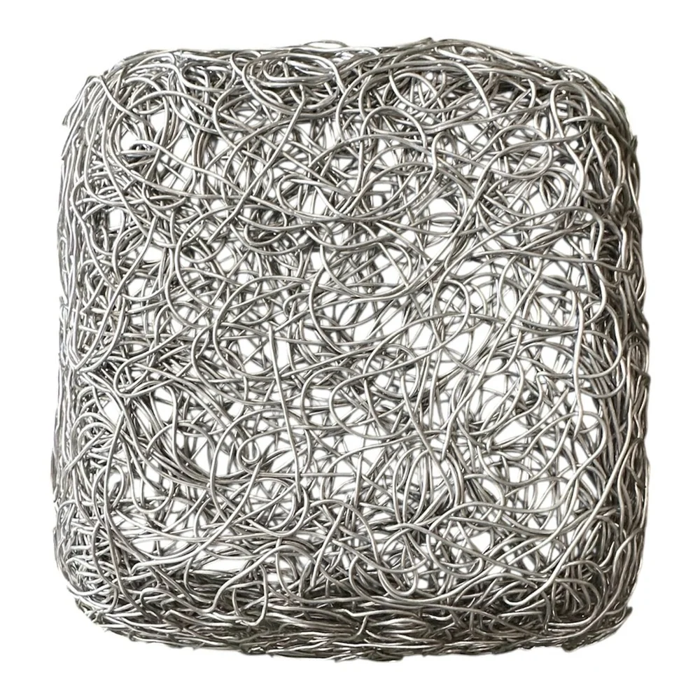 Modern Industrial Sculptural Wire Bowl 13.5” Silver Metal Centerpiece Decor